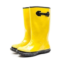 China R019 water proof oil resistant anti slip yellow slush rubber boots overshoes manufacturer