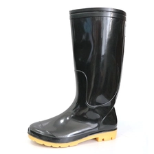 China SQ-BY 2 dollar anti slip non safety cheap black pvc glitter rain boot manufacturer
