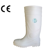 China WWS white food industry pvc safety rain botas fabricante