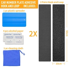 Chine Support de plaque d'immatriculation de voiture auto-adhésif Support de plaque d'immatriculation de bande magique Attache de boucle de crochet fabricant