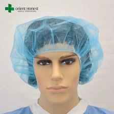 China 21 '' pp non-woven bouffant Kappen, Einweg-blau non-woven Kappen, medizinische Einweg runden Kappen, Hersteller