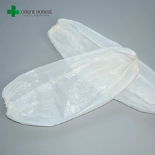 China China descartável branco impermeável PE mangas cobrir fabricantes fabricante