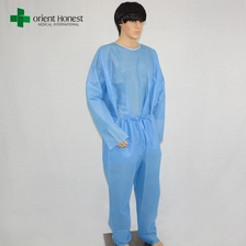 China Manufacturer Disposable SMS Two Piece Overall Suits Blue China manufacturer