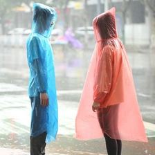ประเทศจีน Emergency one time rain poncho plastic packable rain coat ponchos for hiking ผู้ผลิต