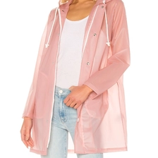 中国 Fashion long sleeve hooded rain coat wholesale womens rain coat メーカー