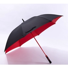China LOTUS Stock Fiberglass Automatic Golf Double-layer Umbrella Oversize Straight Umbrella for Advertising Umbrella manufacturer