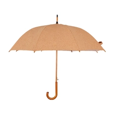 中国 Lotus 2022 Cork Retro Wood Stick Straight Automatic Umbrella メーカー