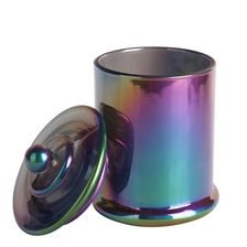 China CD24 Frosted Glass Candle Jar With Lid manufacturer