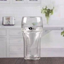 Chine À la main double mur de bière verres 10 oz verre de bière borosilicate verre de vin fabricant