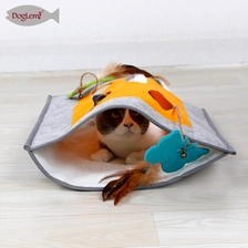 porcelana Bolsa de tela de fieltro gato jugando fabricante