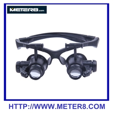 China 9892G LED Double Eye Juwelier Horlogereparatie vergrootglazen Loupe vergrootglas fabrikant
