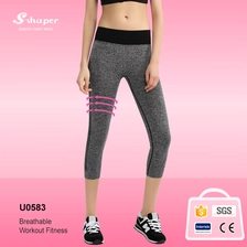 China Adult Slim Fit Yoga Crop Pants Factory manufacturer