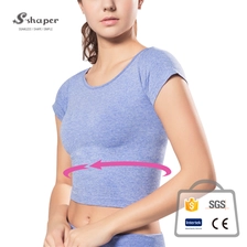 China Ladies Elastic Yoga Shirt Factory manufacturer
