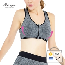 China OEM Fashionable Zipper Sport Bra For Women Factory manufacturer