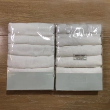 China China Manufacturers 100% Cotton Pure White Infant Muslin Burp Cloth Diaper manufacturer