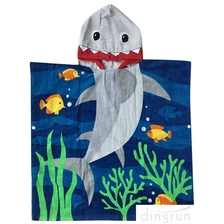 Cina Cotton Beach Towel Kids Hooded Poncho Bathrobe Towel produttore