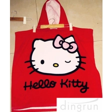 China Full Reactive Printing Personalized Hooded Poncho Towels Azo Free manufacturer