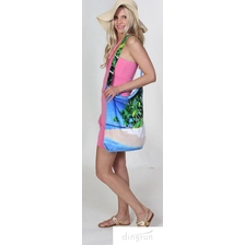 porcelana OEM fábrica China 75x150cm a todo color impresa playa toalla bolsa 2 en 1 fabricante