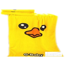 China Espessado, pato macio cartoon amarelo Custom toalha de praia impressa 70 * 140cm fabricante