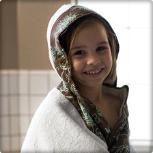 China beautiful baby hooded towel manufacturer