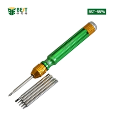 China BST-889A 6 in 1 Cr-V Stahl austauschbar Pentalobe 1,2 Phillips Schlitz Präzisions-Schraubendreher-Set Hersteller
