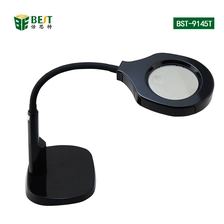 الصين BST-9145T مكتب المكبر مصباح LED ضوء المكبرة الزجاج الصانع