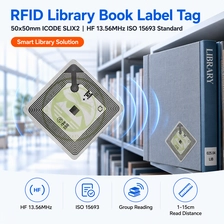 China ISO15693 13.56MHz 50x50mm Printable RFID Library Book Label Tag Sticker for Asset Management Factory Direct Wholesale with OEM manufacturer