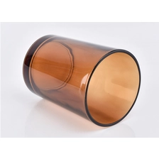 China Popular Brown Glass Candle Jars For Candle Making manufacturer