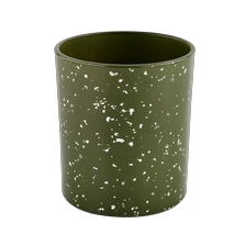 China Wholesale Custom Unique green Glass Empty Glass Candle Jar manufacturer