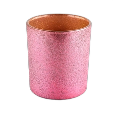 China Rose gold luxury glass candle container custom empty  glass candle jars manufacturer