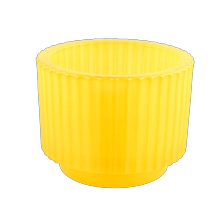 China 8oz yellow stripe glass candle container wholesale manufacturer