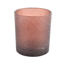 China Custom Logo Luxury Brown Empty Frosted Glass Candle Jars manufacturer