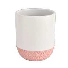 China Unique pink bottom luxury empty ceramic candle jars manufacturer