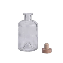 China 400ml clear glass reed diffuser bottle with mountain design manufacturer
