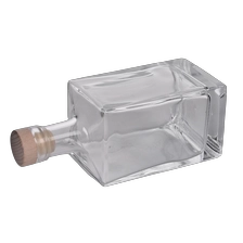 China large capacity square clear glass reed diffuser bottle with wooden stopper manufacturer