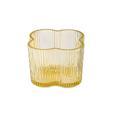 China Wholesale transparent yellow glass candle vessel manufacturer