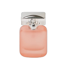 China Square Frosted Pink Glass Bottle Perfume Fragrance Bottle with Silver Lid manufacturer