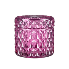 China Machine Pressed 8oz Candle Glass Jar with Lid for Autumn Plum Scents manufacturer
