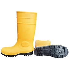 Cina 106-5 yellow waterproof anti slip oil acid proof pvc safety rain boots steel toe steel plate produttore
