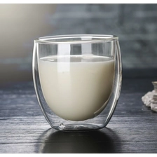 Chine 8 Ounce Double Wall Coffee Cup 250ml Clear Glass Double-Wall Insulated Glasses fabricant