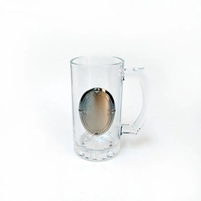 China Fornecedor de caneca de vidro desobstruído na China, bebendo copos vidro com distintivo, fabricados de vidro copos e canecas fabricante