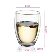 Chine Double Wall Cups Glass 12oz Insulated Thermal Glasses For Tea, Coffee, Latte, Cappucino, Cafe, Milk fabricant