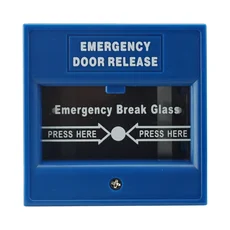 China Blue color Button Switch Emergency Door Release Door Exit Button Glass Break Alarm Button For Door Access Control manufacturer