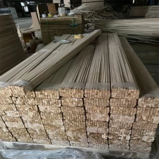 China paulownia wood chamfer triangle shape wood strips solid wood triangle chamfer manufacturer