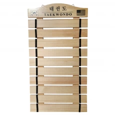 China Taekwondo belt shelf in Mongolica Scotch Pine with hardware and coating manufacturer