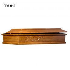 China Adult Funeral China Manufacture Paulownia Wooden European Style Coffin with Traditional Carving Supplier manufacturer