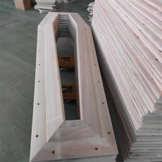 China Unassembled and Unpainted Paulownia Wood Caskets and Coffins for Europe market manufacturer