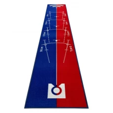 China Red Blue Custom Nylon High-quality Polyester Golf Putting Mat with TPR Base Anti - slip Blend Putting Green for Training manufacturer