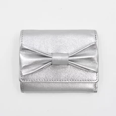 China Silver leather card holder supplier- Fashion color real leather card case-Card case factory manufacturer