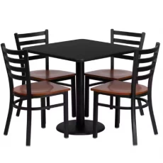 China Full Set Modern Cheap Wholesale Restaurant Table Chairs manufacturer